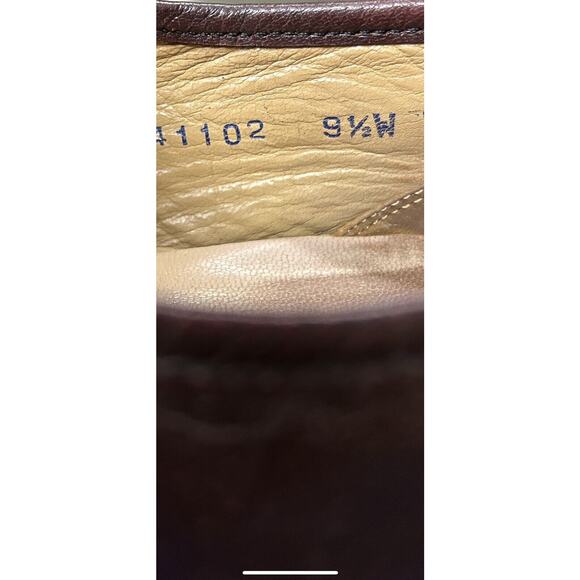 French Shriners Mens Size 9 1/2 W Slip On Loafer Shoes Brown - Picture 9 of 10